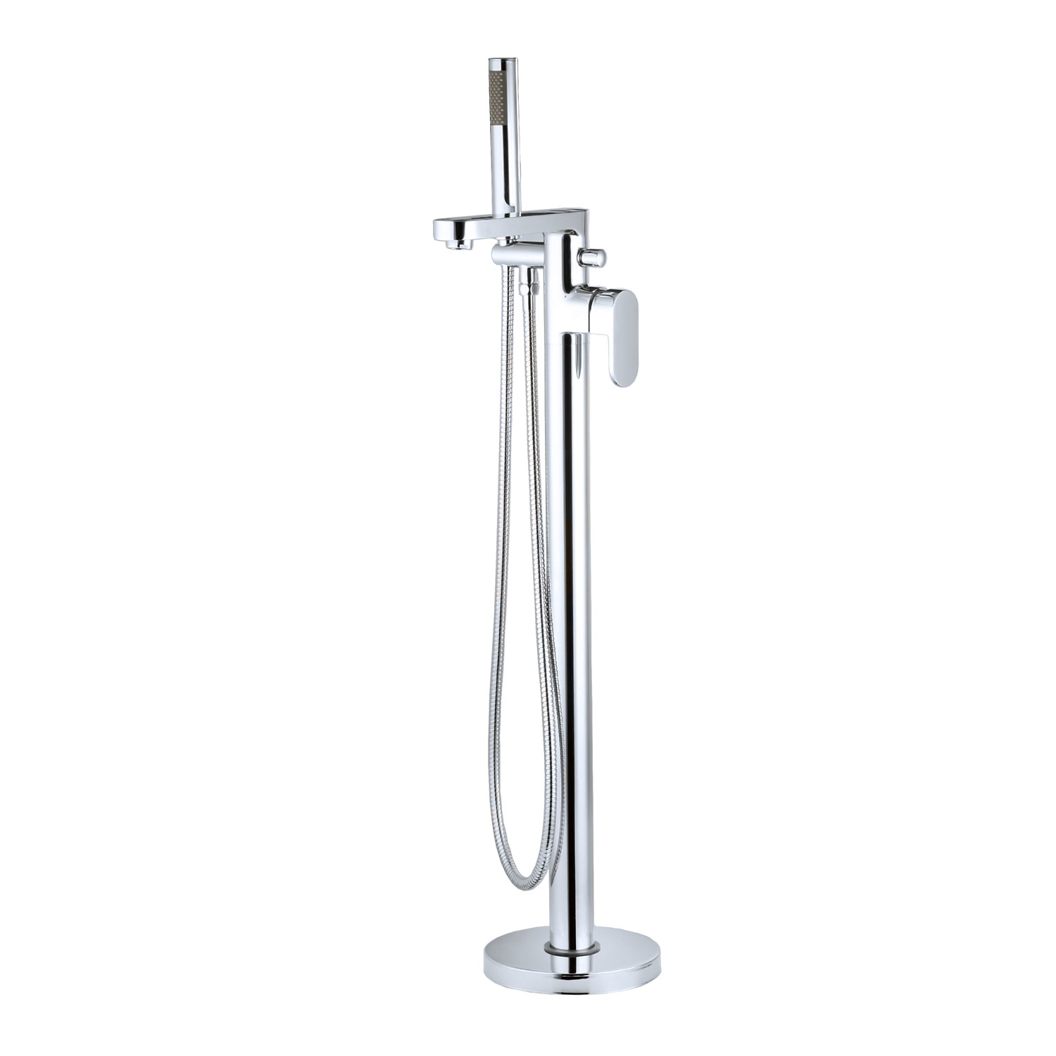 Chrome Freestanding Bath Shower Mixer Tap - Como