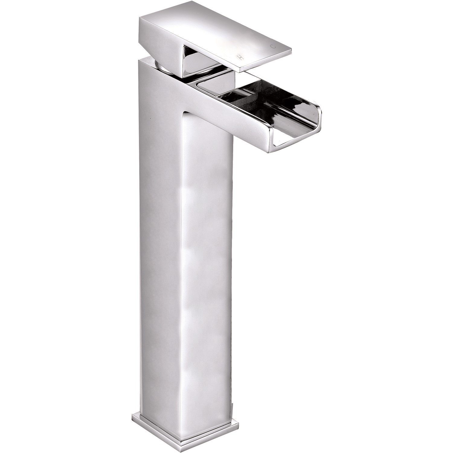 Tall Chrome Mono Basin Mixer Tap - Quadra