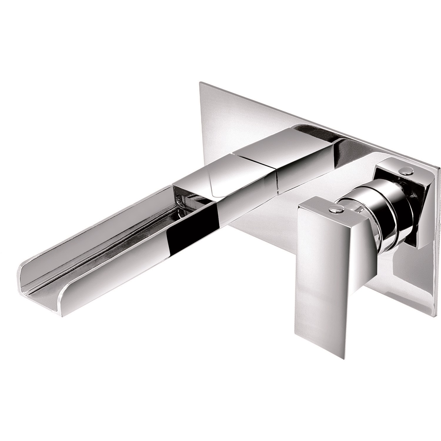 Wall Mounted Chrome Basin Mixer Tap - Quadra