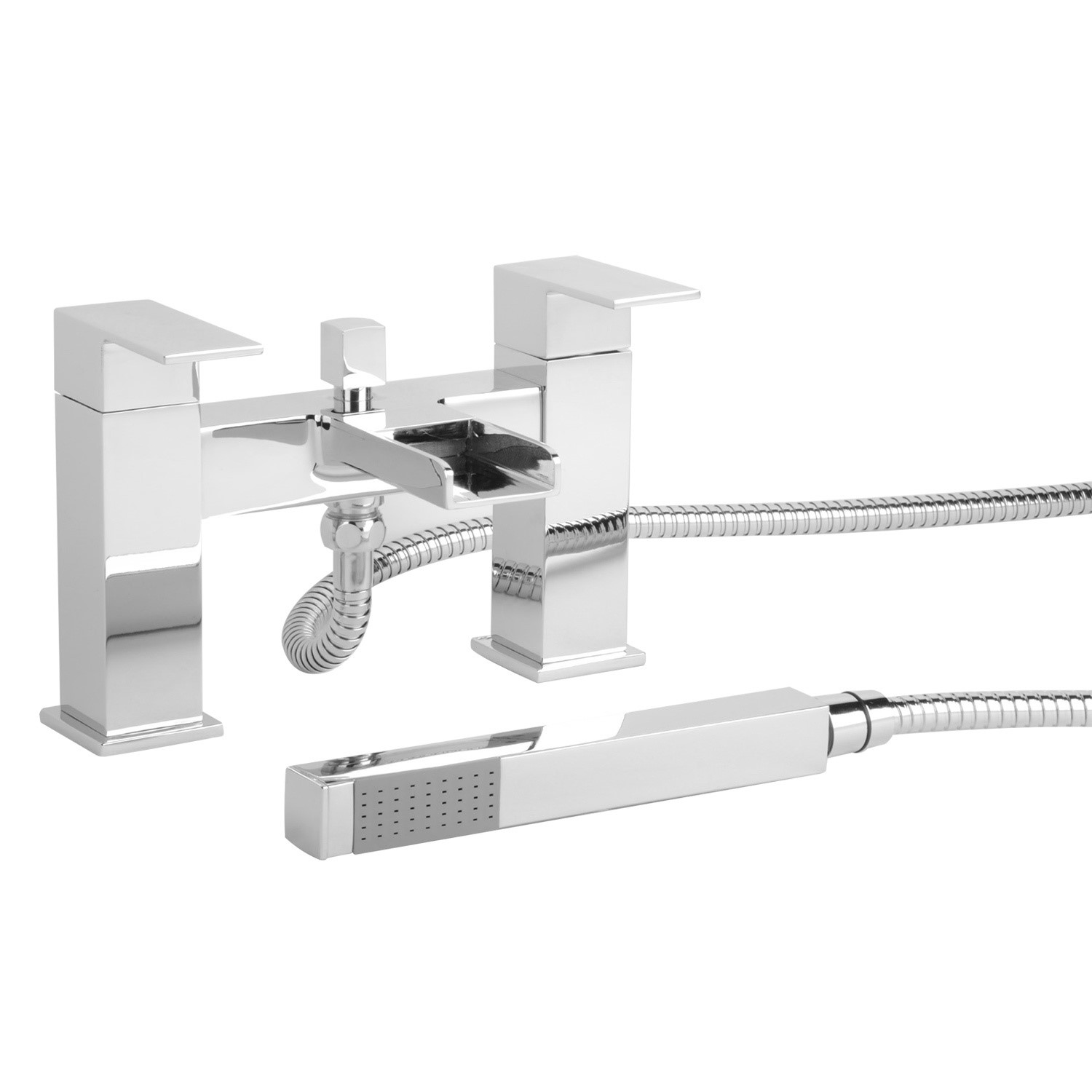 Chrome Waterfall Bath Shower Mixer Tap - Quadra