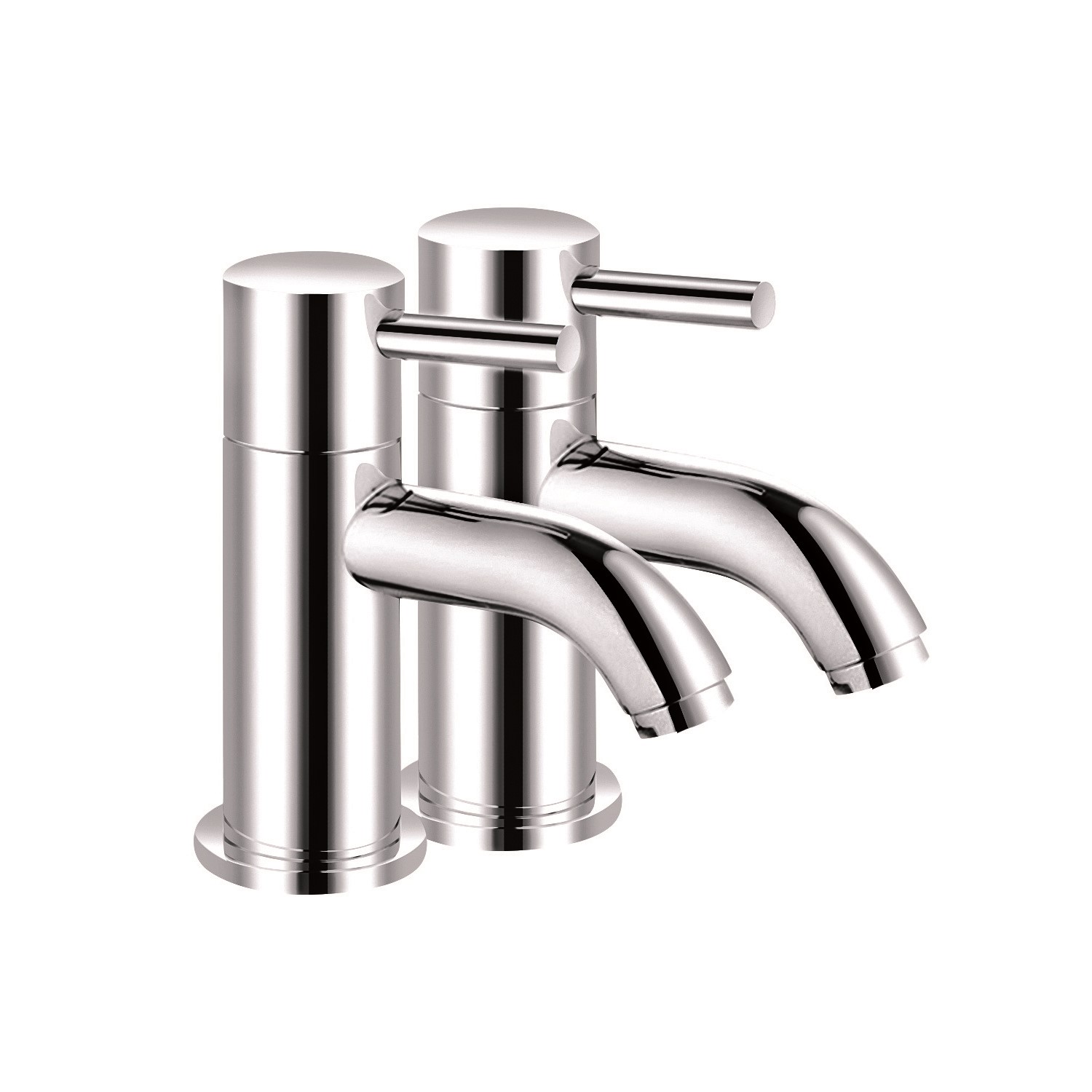 Chrome Basin Pillar Taps - S9