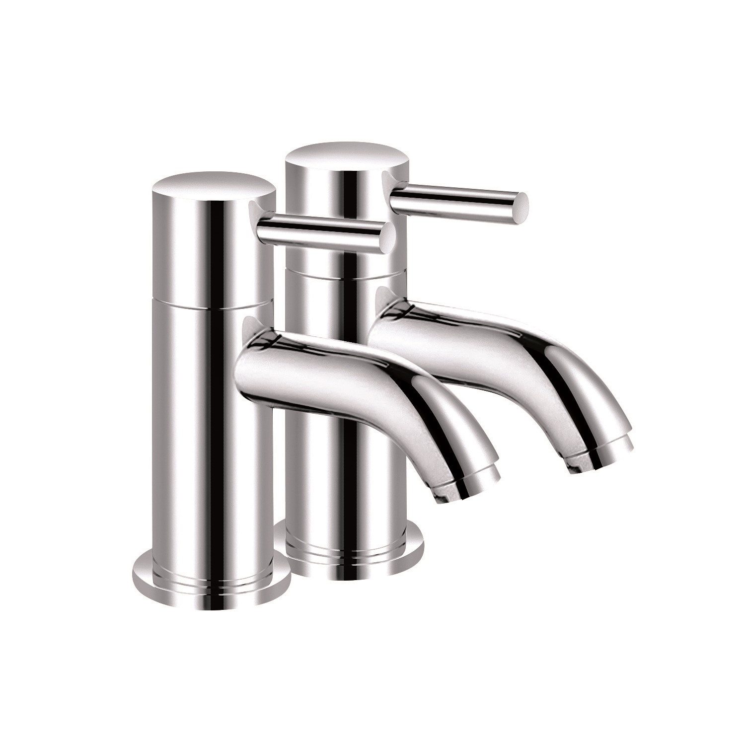 Chrome Bath Pillar Taps - S9