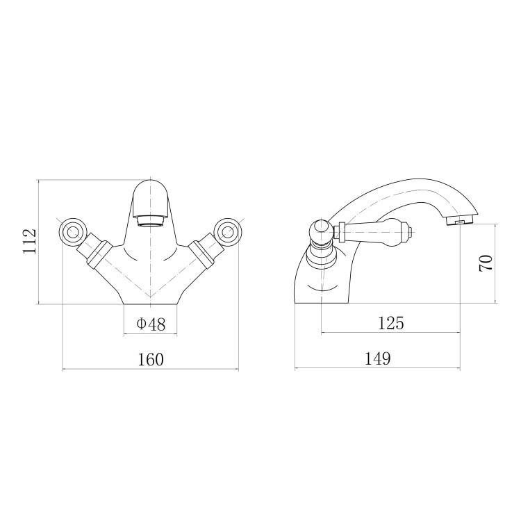 Chrome Basin Mixer Tap - Cambridge