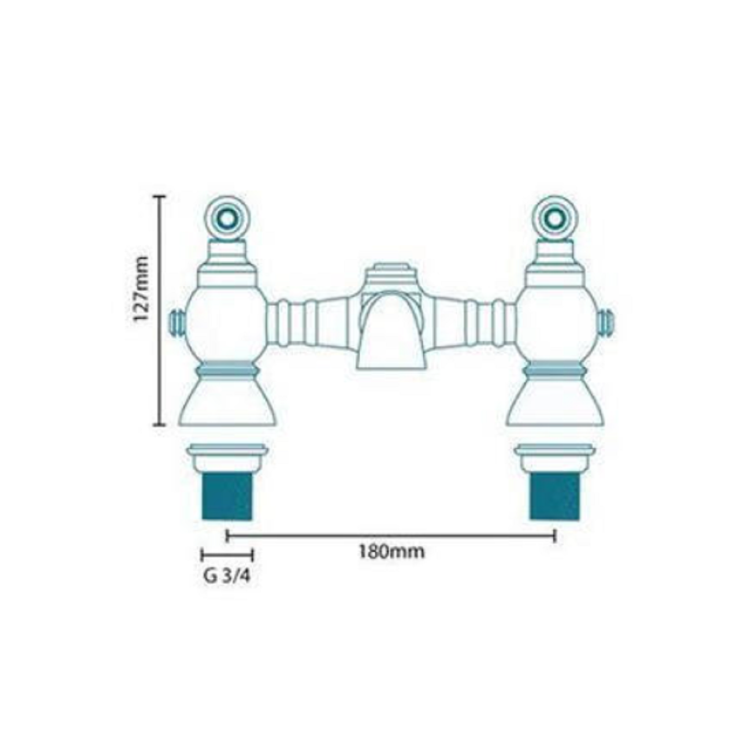 Chrome Bath Mixer Tap - Cambridge