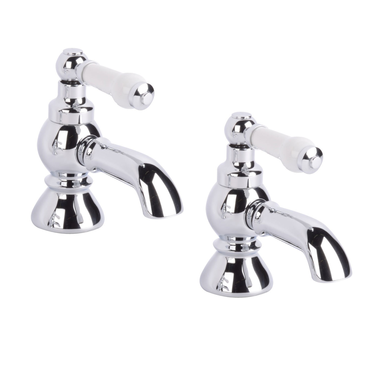 Chrome Bath Pillar Taps - Cambridge