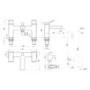 Gunmetal Bath Shower Mixer Tap - Maxton