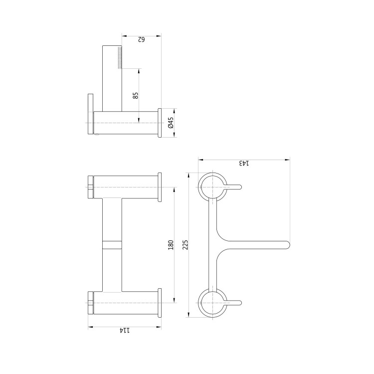 GRADE A1 - Chrome Bath Mixer Tap - Boca