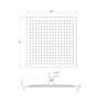 300mm Chrome Ultra Slim Square Rainfall Shower Head