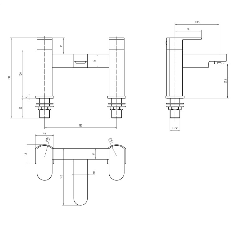 Como Bath Shower Mixer Tap