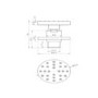 Chrome Concealed Shower Mixer with Triple Control & Square Wall Mounted Head, Handset and Body Jets - Flow