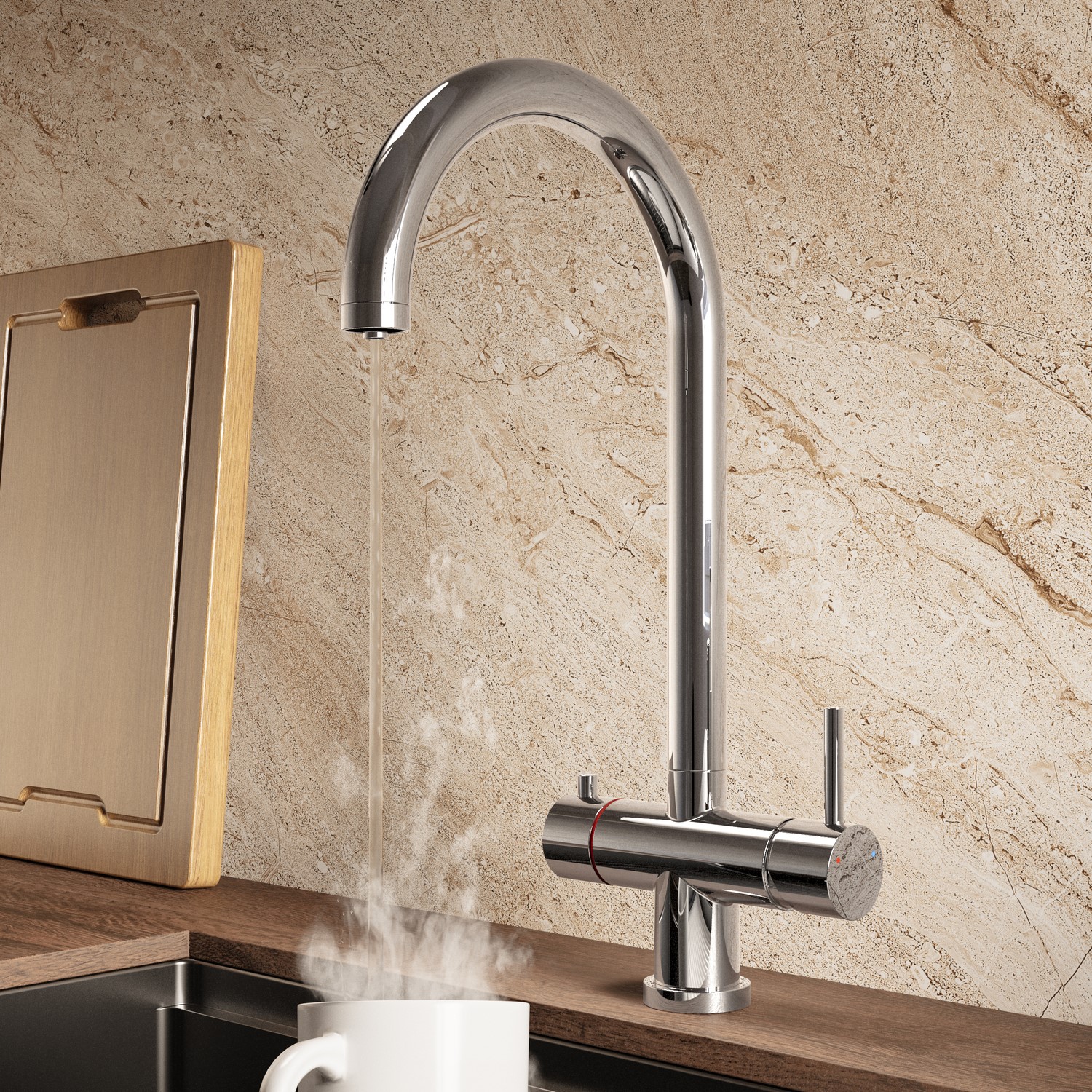 3 1 Boiling Hot Kitchen Mixer Tap Boiler Vesta