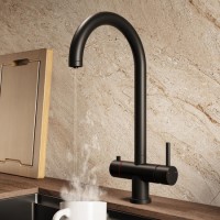 Matt Black 3 in 1 Instant Boiling Hot Kitchen Mixer Tap with 2.4L Boiler - Pronto Vesta