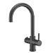 Matt Black 3 in 1 Instant Boiling Hot Kitchen Mixer Tap with 2.4L Boiler - Pronto Vesta