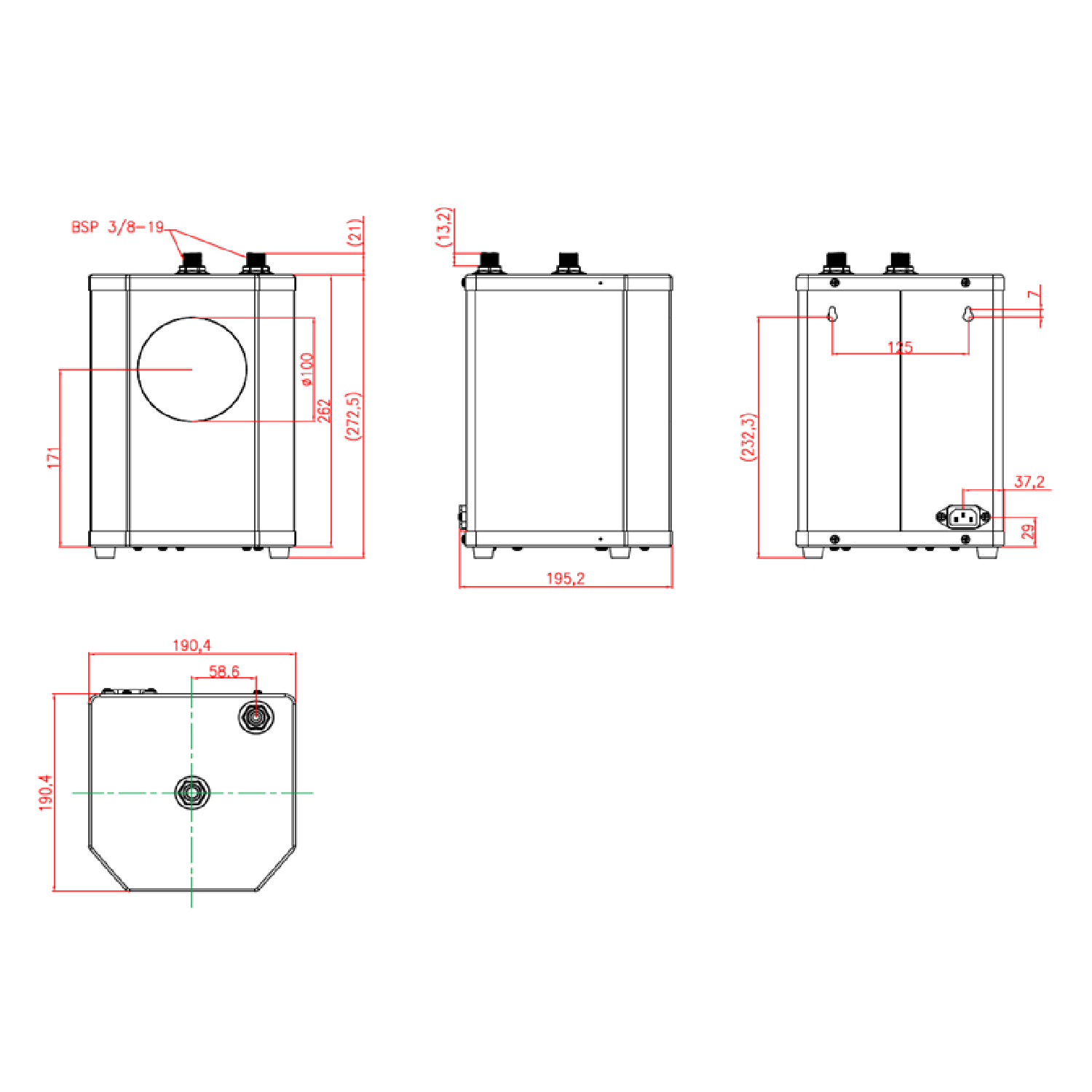 Black 3 in 1 Boiling water Tap - Pronto Vesta BeBa_26795 - Picture 6 of 6