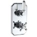 Chrome Traditional 1 Outlet Concealed Thermostatic Concealed Shower Valve with Dual Control - Cambridge