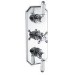 Chrome Traditional 2 Outlet Concealed Thermostatic Concealed Shower Valve with Triple Control - Cambridge