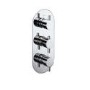 Chrome Concealed Shower Mixer with Triple Control & Square Wall Mounted Head, Handset and Body Jets - Flow