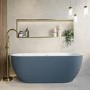 Blue Freestanding Double Ended Bath 1645 x 745mm - Lisbon