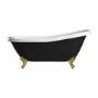 Set of 4 Brushed Brass Ball & Claw Feet for Roll Top Baths - Park Royal