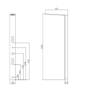 Chrome Concealed Thermostatic Shower Tower with Pencil Handset - Lustro