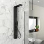 Black Thermostatic Tower Shower with Pencil Hand Shower - Provo