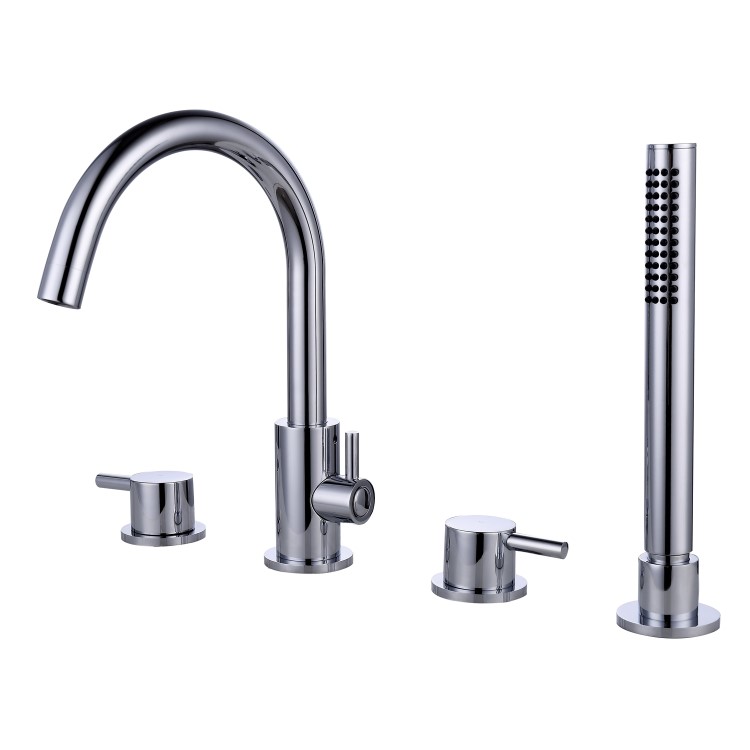 Chrome 4 Hole Bath Shower Mixer Tap - Arissa