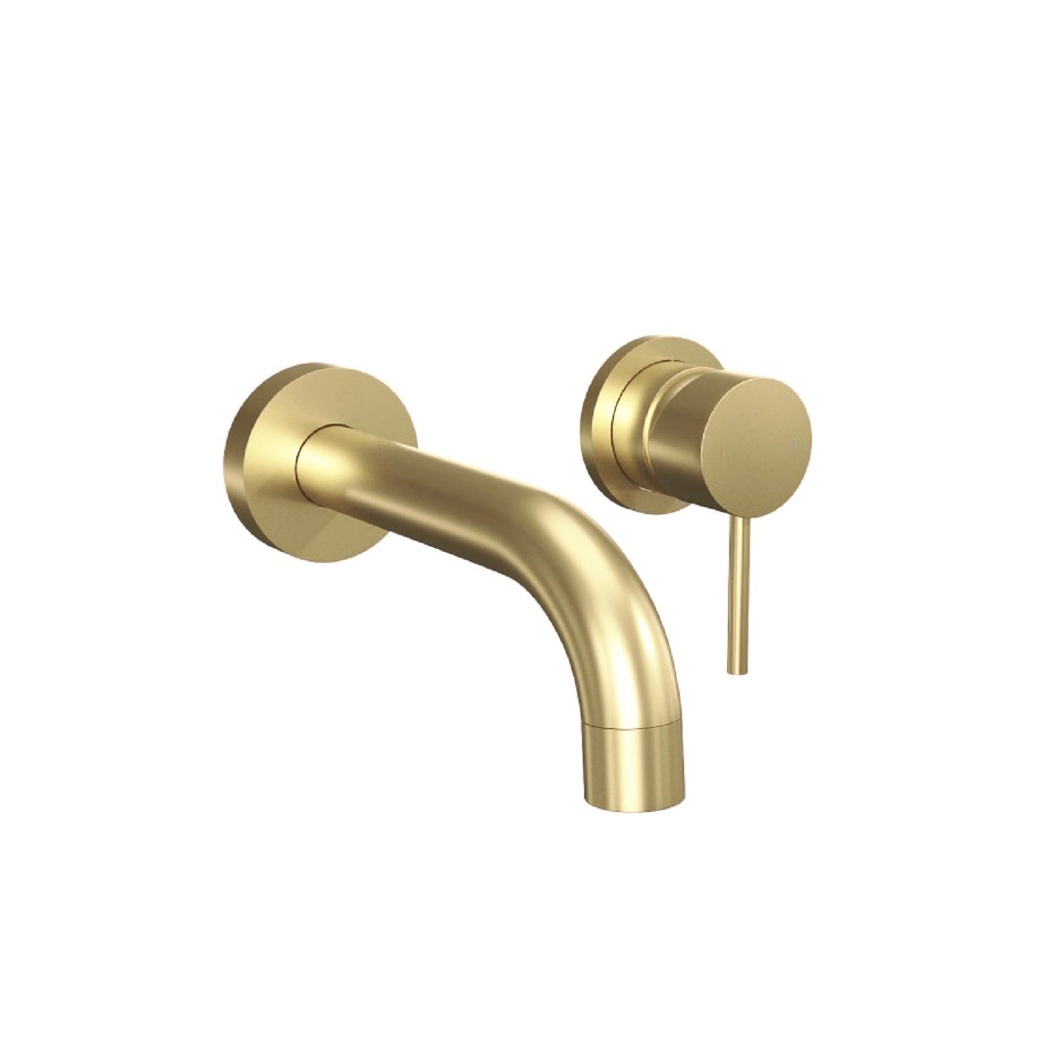 Round Brass Wall Mounted Basin Mixer Tap - Arissa