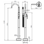Brass Freestanding Bath Shower Mixer Tap - Arissa