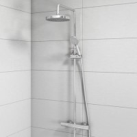 Thermostatic Mixer Bar Shower with Round Overhead & Handset - Koto Thermostatic Mixer Bar Shower with Round Overhead & Handset - Koto