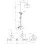 Thermostatic Mixer Bar Shower with Round Overhead & Handset - Koto