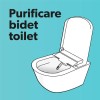 GRADE A2 - Purificare Back to Wall Square Bidet Toilet