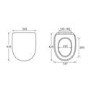 White Square Soft Close Toilet Seat with Quick Release - Seren