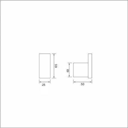Square Robe Hook  - Bexton