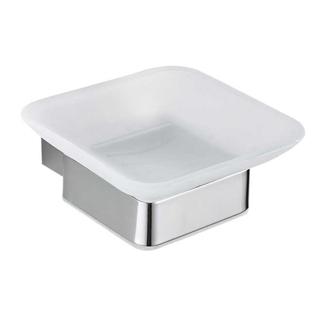 Square Glass Soap Dish Holder - Bexton