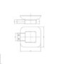 Square Glass Soap Dish Holder - Bexton