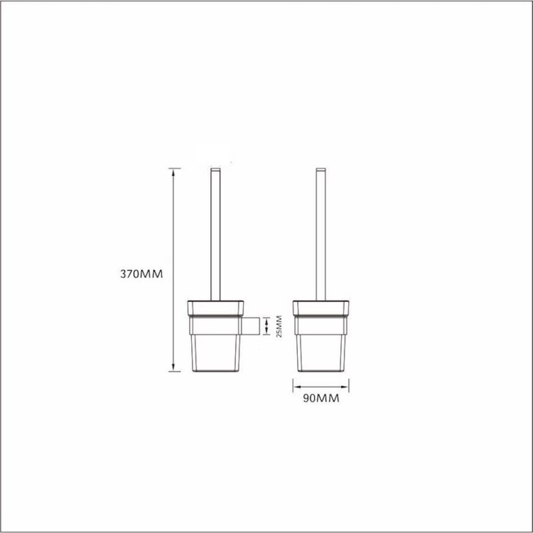 Square Toilet Brush Holder - Bexton