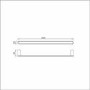 Round 600mm Single Towel Bar - Brooke