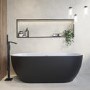 Black Freestanding Double Ended Bath 1650 x 750mm - Lisbon