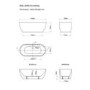 Black Freestanding Double Ended Bath 1650 x 750mm - Lisbon