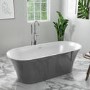 Grey Freestanding Double Ended Bath 1700 x 750mm - Arya