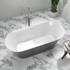Grey Freestanding Double Ended Bath 1700 x 750mm - Arya