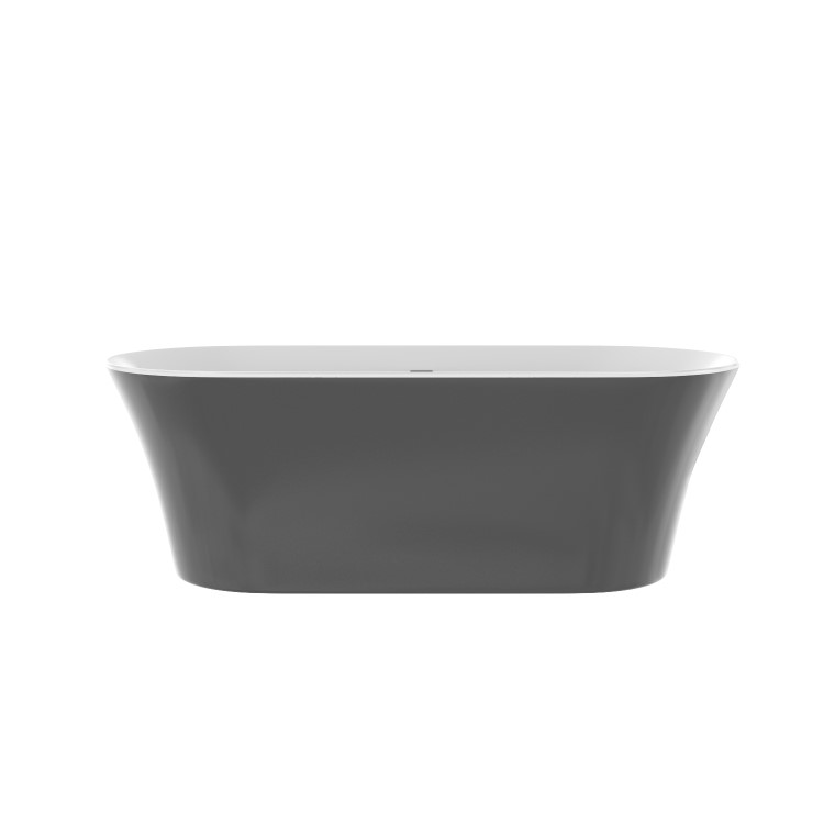 Grey Freestanding Double Ended Bath 1700 x 750mm - Arya