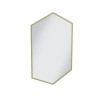 Hexagon Brushed Brass Bathroom Mirror - 500 x 750mm - Hexa