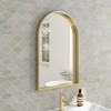 Arched Brushed Brass Bathroom Mirror - 500 x 750mm - Empire