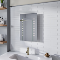 Rectangular LED Bathroom Mirror Battery Operated - 400 x 600mm - Lynx
