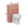500mm Pink Back to Wall Toilet Unit Only - Avebury