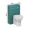 500mm Green Back to Wall Toilet Unit Only - Avebury