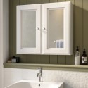 BeBa_27048 Double Door White Mirrored Bathroom Cabinet 667 x 600mm - Westbury
