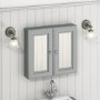 ONLY OPENED - Westbury 667mm Mirror Cabinet - Matt Mid-Grey