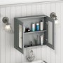 ONLY OPENED - Westbury 667mm Mirror Cabinet - Matt Mid-Grey